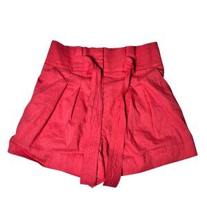 A.L.C. Coral Linen Blend High Waist Shorts Women’s Size 4 Tie Belt Pleated Desig